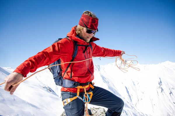 Skialpová bunda Rab Khroma Cirque balení lana