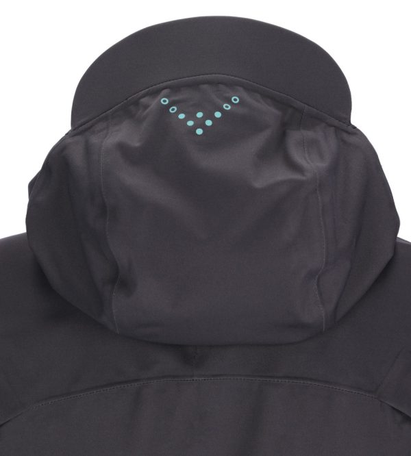 Damska_bunda_Rab_Kinetic_Ultra_Jacket_Anthracite_kapuce_detail